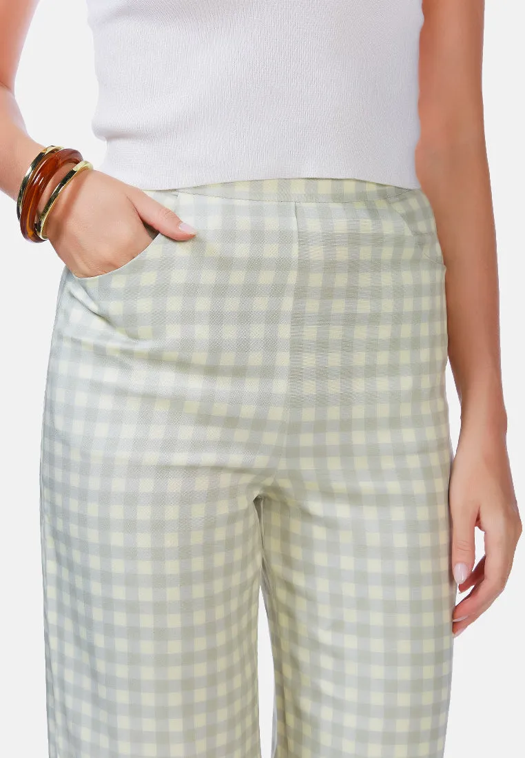 Watercolour Checks Stretchable Pants