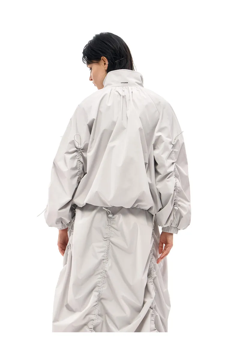 Windproof and waterproof pleated jacket