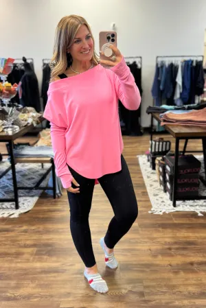 Zoey Athleisure Top - Pink